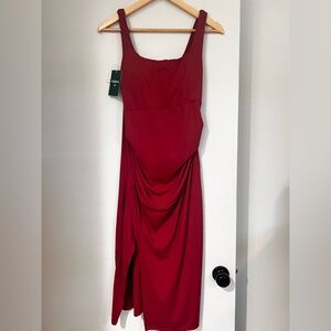 HALARA Scarlet Draped Maxi Tank Dress